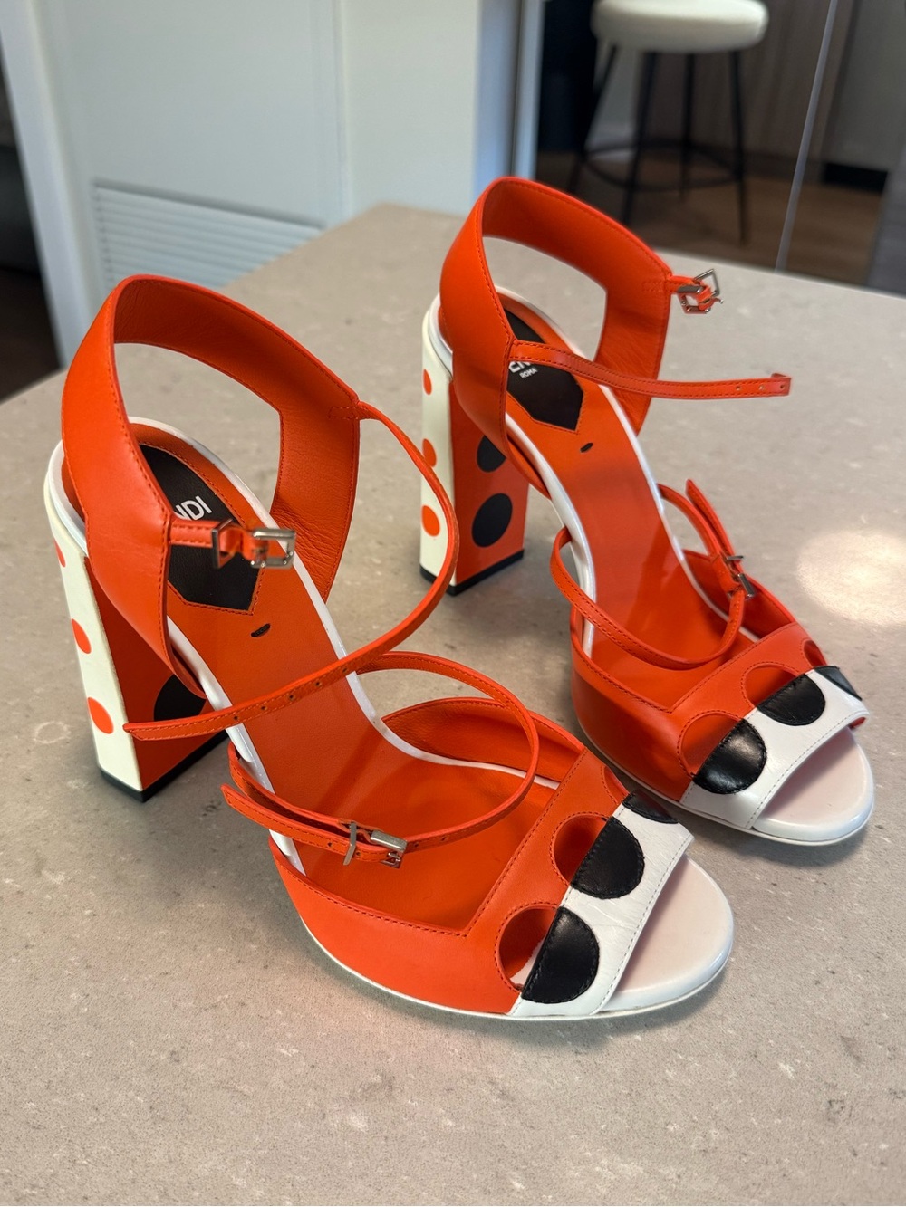 Authentic Fendi Heels, size 37, in not worn condition